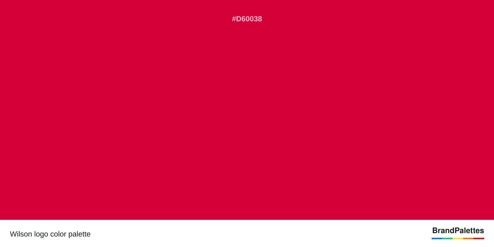 Wilson color palette with Red #D60038
