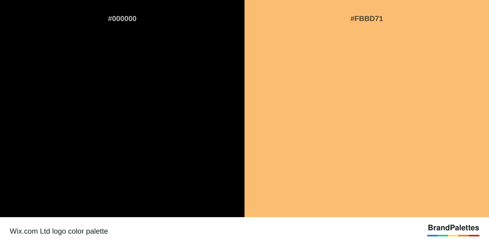 Wix.com Ltd color palette with Black #000000, Yellow #FBBD71