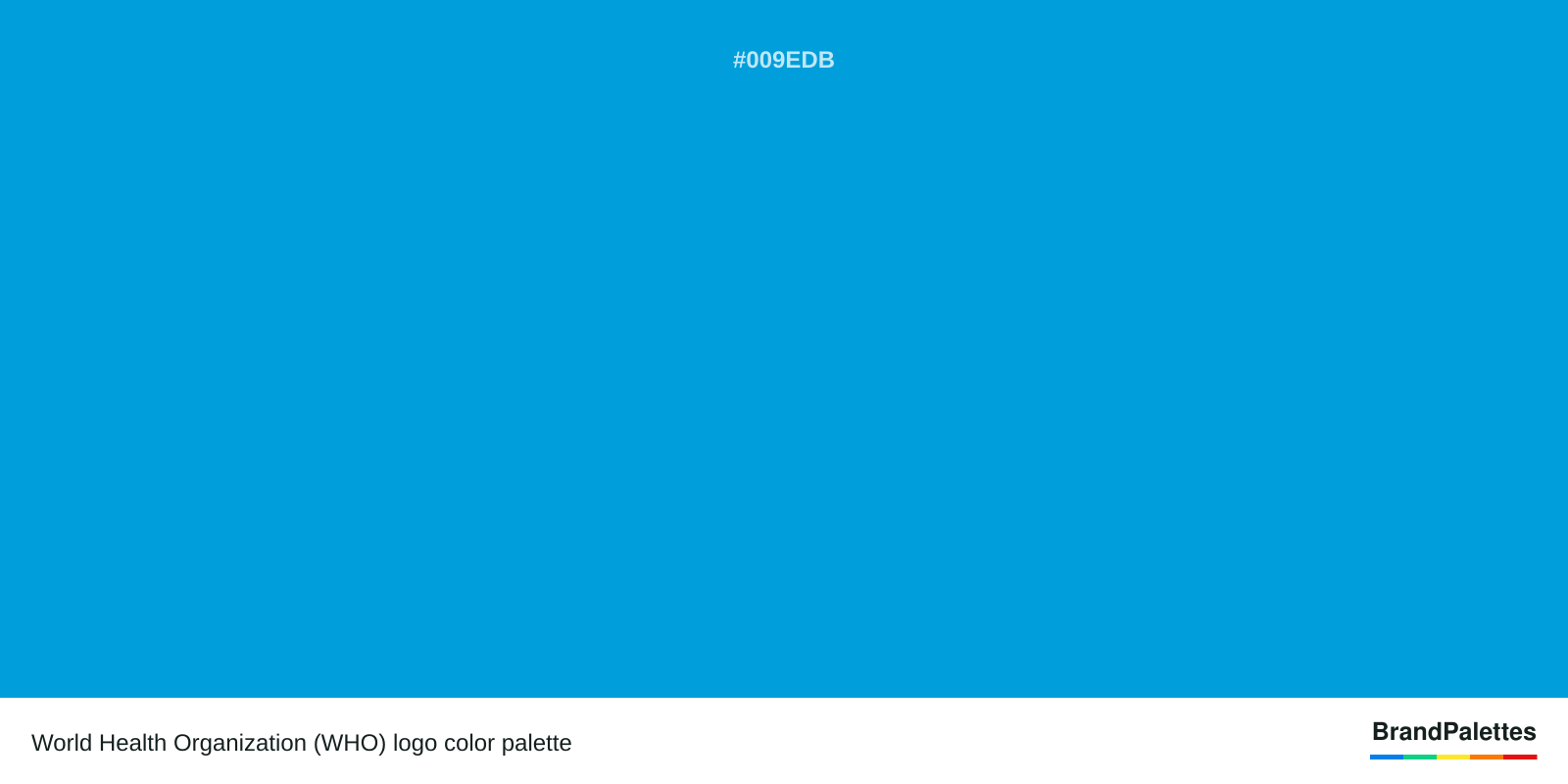World Health Organization (WHO) color palette with Blue #009EDB