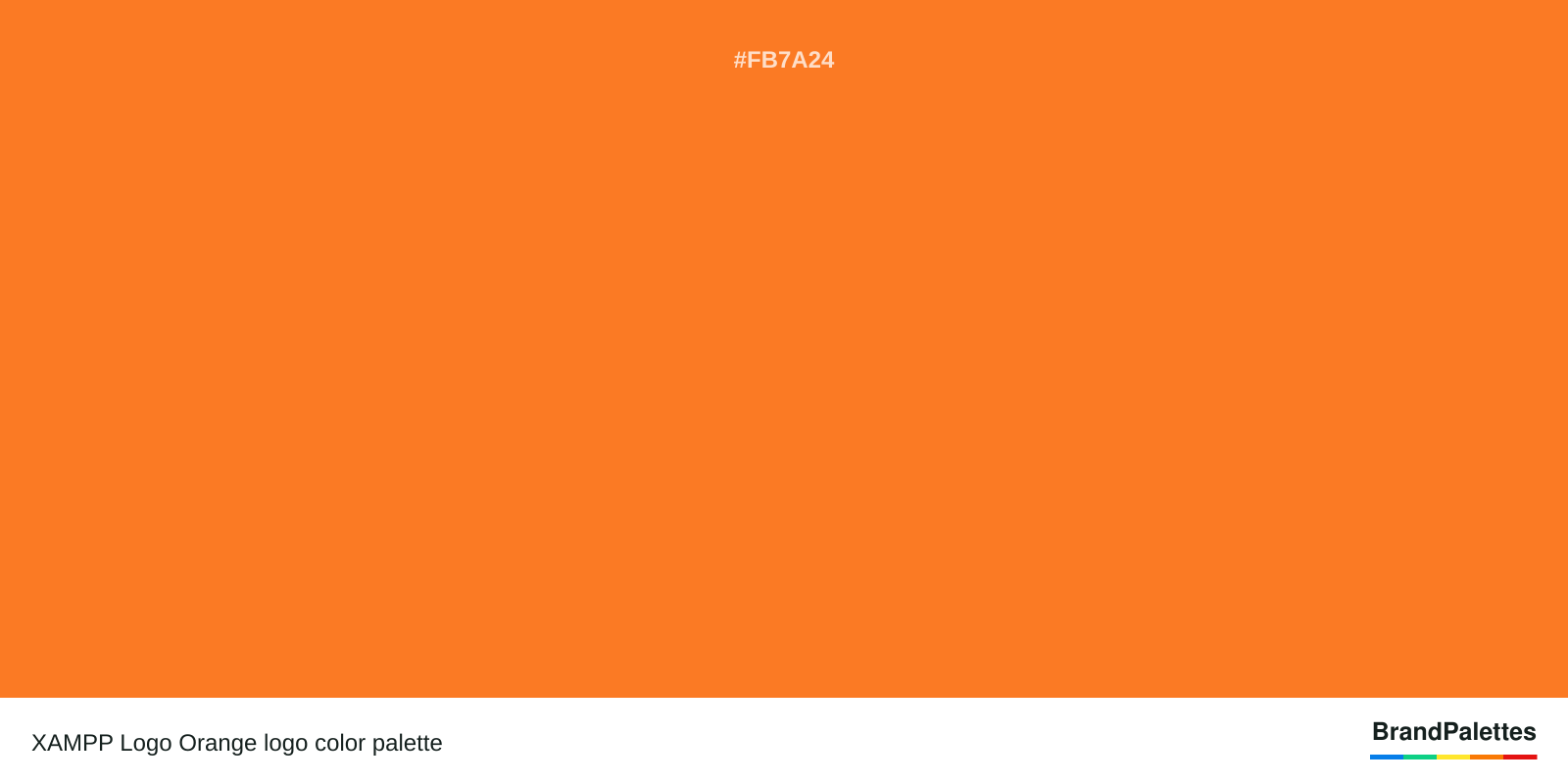 XAMPP Logo Orange color palette with Princeton Orange #FB7A24