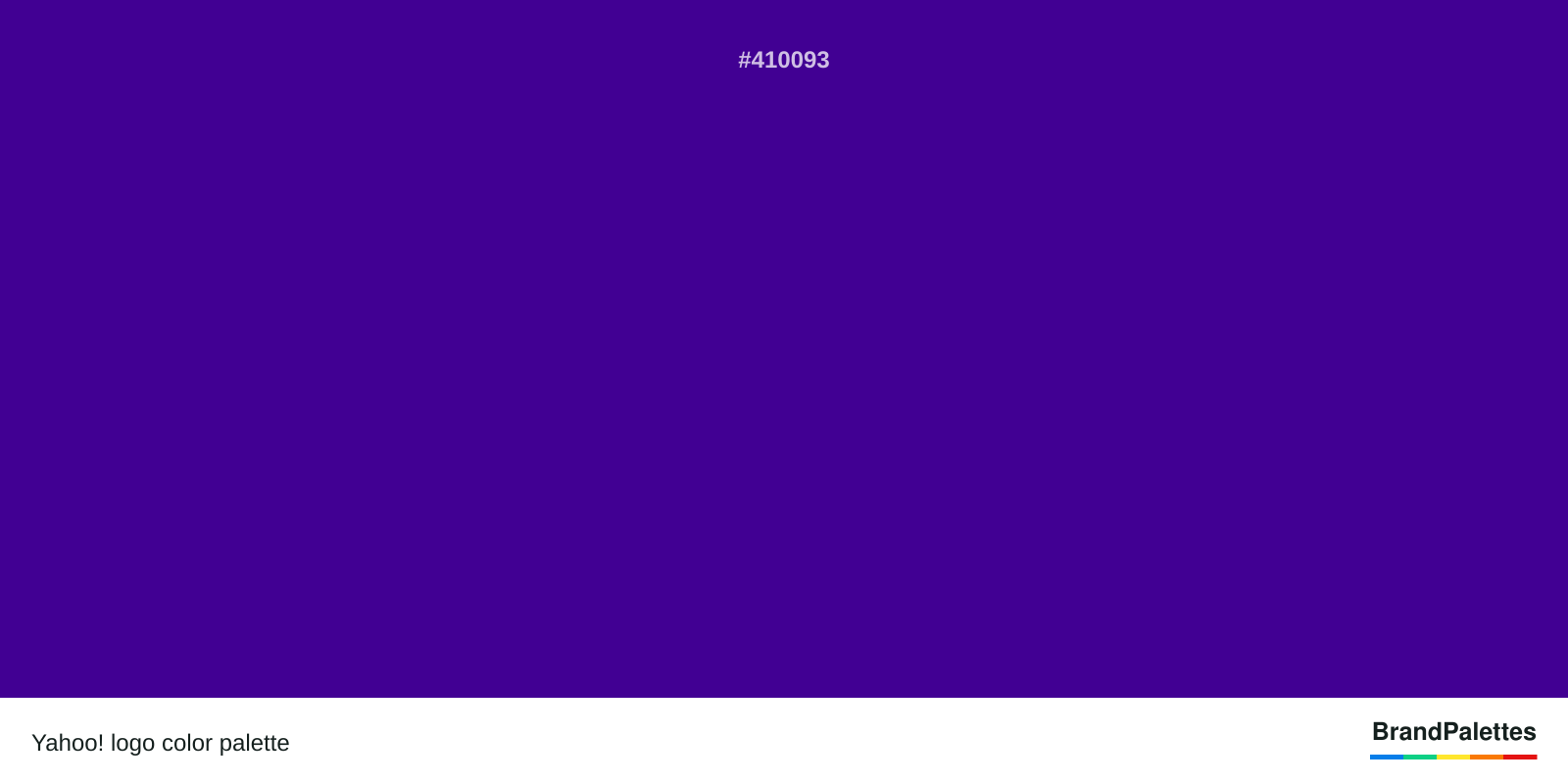 Yahoo! color palette with Indigo #410093